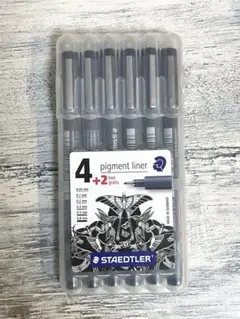 STAEDTLER 水性ペン ピグメントライナー 6本セット