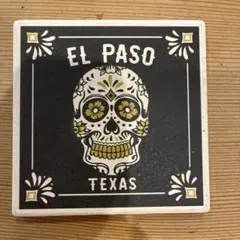 EL PASO TEXAS スカル柄 コースター