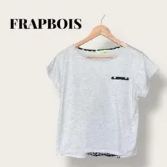 夏物セール★ FRAPBOIS Tシャツ 1サイズ/M　グレー　紺×水玉