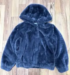 新品 ZARA フェイクファー フード付きジャケット 122cm 6-7