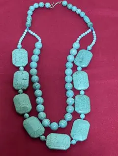 稀少ネックレス トルコ石 天然石ターコイズ シルバー925 　総重量125g