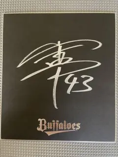 山本由伸選手　オリックスバファローズ ファンクラブ限定直筆サイン色紙