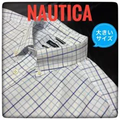NAUTICA ボタンダウン チェック柄 長袖シャツ 大きいサイズ ノーティカ