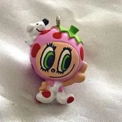 平成レトロフルフルッチュいちご & みるくマスコットストラップ 