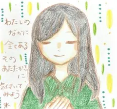 【735】【女の子の絵】オリジナル手描きアナログイラスト原画　自作創作アート作品