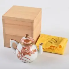 九谷焼　古九谷　赤絵金彩　花文　急須　時代箱付　D　R9647 九谷焼 古九谷 赤絵金彩 花文 急須 時代箱付 D R9647 - メルカリ