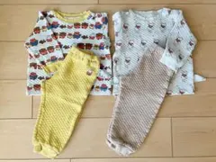 【値下げ】ユニクロ　キルトパジャマ　2着セット　90cm　プーさん　ミッフィー