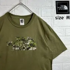THE NORTH FACE カモフラ 迷彩 ロゴプリント 半袖Tシャツ 古着