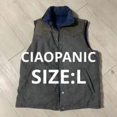 【チャオパニック】クリーニング済み✨中綿メンズベスト　リバーシブル