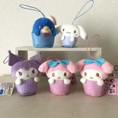 サンリオキャラクターズ　ちらっとカップマスコット　５点セット