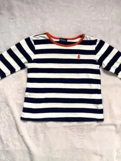 ラルフローレン ストライプ長袖Tシャツ 2S