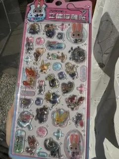 3*8様 ズートピア　ボンボンドロップシール　海外限定　立体シール　ディズニー