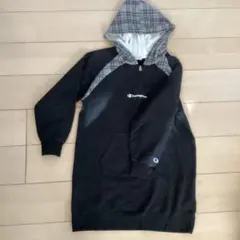 Champion パーカー ワンピース　チェック　女の子　160