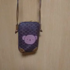 クマデザイン スマホショルダーストラップ