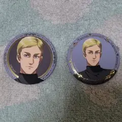エルヴィン 進撃の巨人 ブラックコーデ ポップアップショップ 缶バッジ2点セット