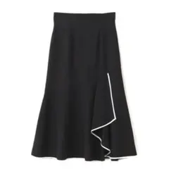 プロポーションボディドレッシング　パイピングマーメイドスカート ブラック　黒