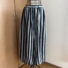 blue willow ブルーウィロー リネン比翼オールインワン ワイドパンツ 