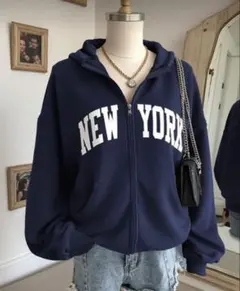 SHEIN Lalippa レター プリント ドロップショルダー パーカー M