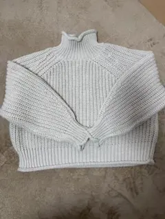 H&M チャンキーニット セーター ショート丈 オーバーサイズ ホワイトお値下げ