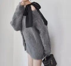 メリーカールニットチュニック ※リボンのキャミソールは別売りです！