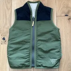 オリーブグリーン 中綿ベスト　リバーシブル