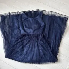 ♡AIMER ストライプ柄ラメ刺繍チュールドレス♡