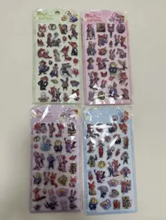 キャラクターシールシート4枚セット　ズートピア