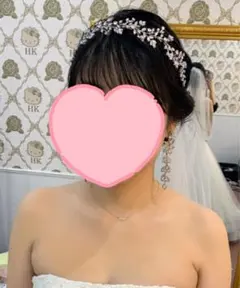 【美品】クリスタルネックレス　ウェディング