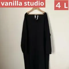 vanilla studio バニラ スタジオ ４L 長袖 ワンピース ブラック