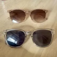 クリアフレーム ラウンド型 サングラス