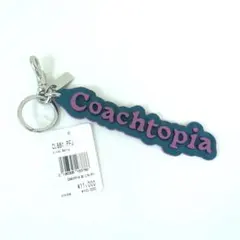 未使用タグ付き COACH コーチ ロゴ チャーム キーホルダー マルチ