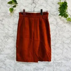 【d49】【アプワイザー・リッシェ】ブラウン タイトスカート ひざ丈　【S】