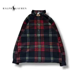 【Ralph Lauren】タータンチェック柄 フリースプルオーバー M