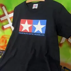 TAMIYA タミヤ ロゴ 公式 ブラック Tシャツ 星柄 ミニ四駆のサムネイル