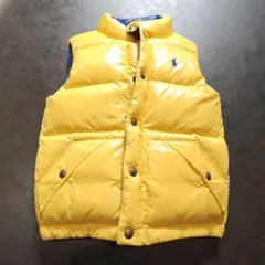 リバーシブル ダウンベスト イエロー ブルー