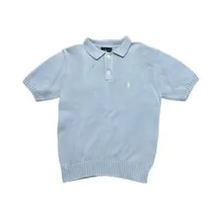 ラルフローレン Ralph Lauren ポロニット ニット ポロシャツ 水色