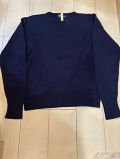 Polo by Ralph Lauren ネイビー コットンニットL 90,s
