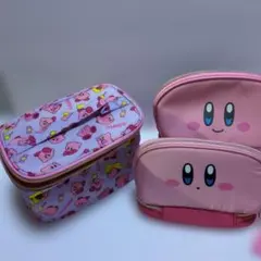 星のカービィしまむら　バニティセット&二段ポーチ&クリア二段ポーチ3個セットのサムネイル
