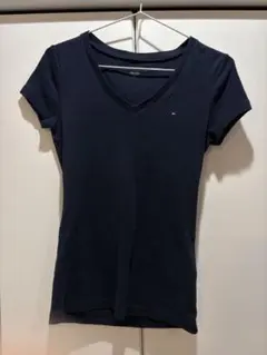 Tommy Hilfiger ネイビー Vネック 半袖Tシャツ トミー