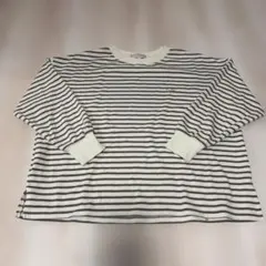 LOGOSDAYS しまむら ストライプ 長袖 ブラウン