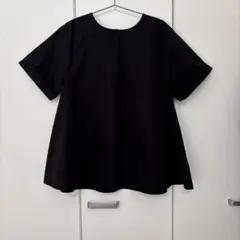 coca バックリボン 半袖ブラウス ブラック