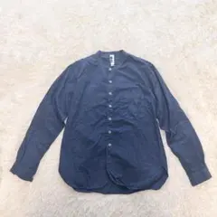 ✨美品✨MHL エムエイチエル バンドカラーシャツ 長袖 ブルーのサムネイル