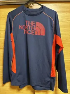 THE NORTH FACE ドームロングTシャツ L ネイビー・オレンジ