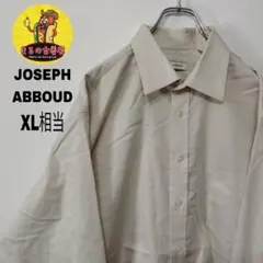USA古着 JOSEPH ABBOUD　長袖ボタンシャツXL相当　アイボリーのサムネイル