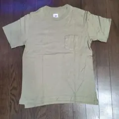 ポケット付き Tシャツ カーキ 無地 シンプルのサムネイル