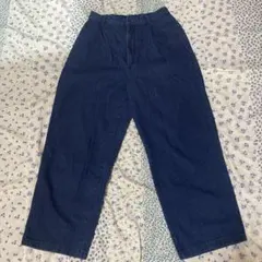 無印良品　木の実から作ったカポック混タックデニムパンツXLのサムネイル