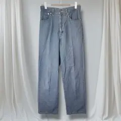 BOBSON ワイドデニムパンツ ライトブルー M ストレート 春夏秋のサムネイル