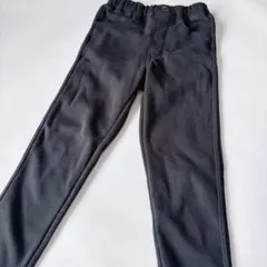 裏起毛 ストレッチパンツ 黒 130cm 韓国風シルエット