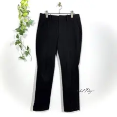 ZARA ザラ カジュアル パンツ(M相当)センターシーム スリット ブラック