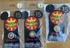 ディズニー ファビュラスイヤーズ CONVERTLINKS 3個セット飾りボタン